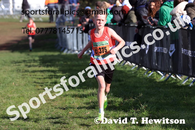 Boys Under-13s 2025 National Cross Country Relays, Berry Hill Park, Mansfield. Photo: David T. Hewitson/Sports for All Pics